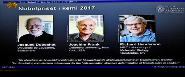 Win 2017 Nobel Prize in Chemistry By Dubochet, Frank, Henderson Stockholm, October 4